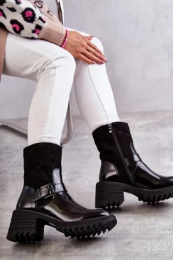 Botki Ocieplane|Czarne Botki><noscript><img width=