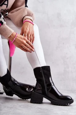 Botki Ocieplane|Czarne Botki><noscript><img width=