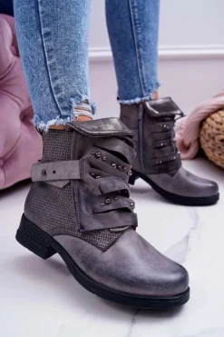 Botki Sznurowane|Botki Zimowe Damskie><noscript><img width=