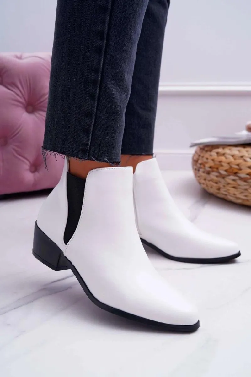 Online Damskie Botki Płaskie Białe Murino Damskie Botki Zimowe Damskie|Brązowe I Beżowe Botki