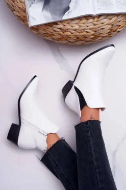 Online Damskie Botki Płaskie Białe Murino Damskie Botki Zimowe Damskie|Brązowe I Beżowe Botki