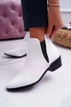 Online Damskie Botki Płaskie Białe Murino Damskie Botki Zimowe Damskie|Brązowe I Beżowe Botki