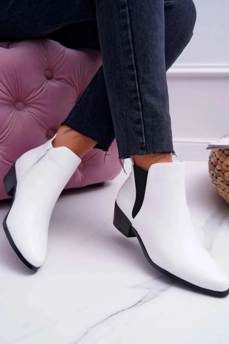 Online Damskie Botki Płaskie Białe Murino Damskie Botki Zimowe Damskie|Brązowe I Beżowe Botki