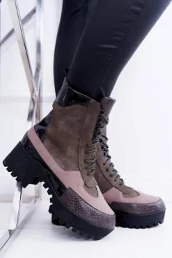 Botki Sznurowane|Botki Zimowe Damskie><noscript><img width=