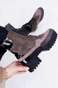 Botki Sznurowane|Botki Zimowe Damskie><noscript><img width=