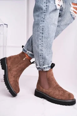 Boto Damskie Botki Sztyblety Khaki Resist