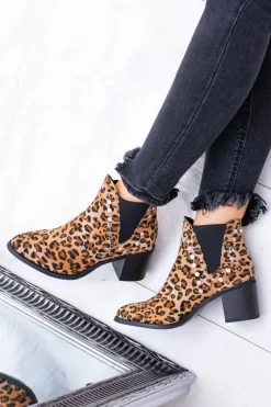 Sale Damskie Botki Sztyblety W Panterkę Na Słupku Nity Savage Damskie Botki Na Słupku|Botki Zimowe Damskie