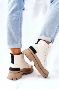 Botki Sznurowane|Czarne Botki><noscript><img width=