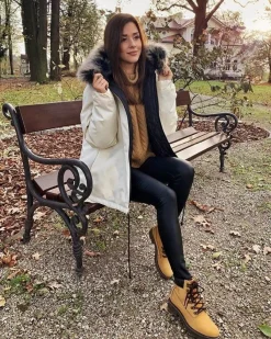 Damskie Trapery|Botki Sznurowane>Big Star Shoes Damskie Botki Trapery Big Star Camel EE274035