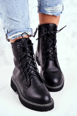 Damskie Trapery|Botki Sznurowane><noscript><img width=