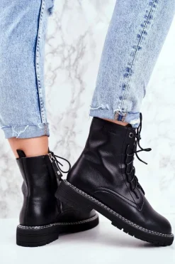 Damskie Trapery|Botki Sznurowane><noscript><img width=