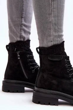 New Damskie Botki Trapery Na Suwak Czarne Apolosi Damskie Botki Ocieplane|Damskie Trapery