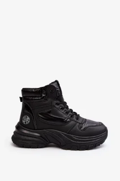 Hot Lee Cooper Damskie Botki Trapery Na Grubej Podeszwie LCJ-23-44-1973L Czarne