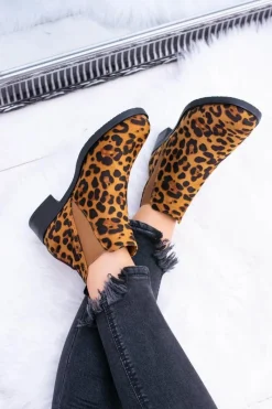 Hot Boto Damskie Botki w Panterkę Sztyblety Midas