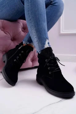 Botki Sznurowane|Botki Zimowe Damskie><noscript><img width=