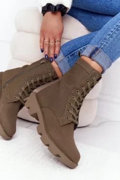 Damskie Trapery|Botki Sznurowane><noscript><img width=