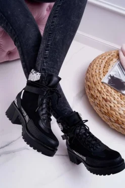 Botki Sznurowane|Botki Zimowe Damskie><noscript><img width=