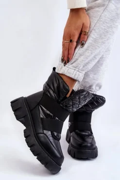 Clearance Damskie Botki Z Ociepleniem Czarne Feritos Damskie Damskie Trapery|Czarne Botki