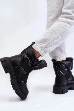 Clearance Damskie Botki Z Ociepleniem Czarne Feritos Damskie Damskie Trapery|Czarne Botki