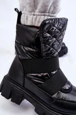 Clearance Damskie Botki Z Ociepleniem Czarne Feritos Damskie Damskie Trapery|Czarne Botki