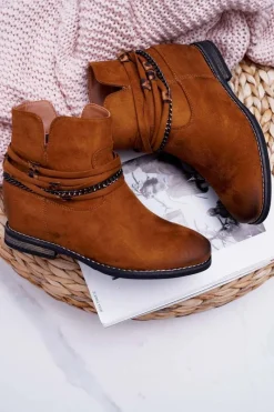 Clearance Buty damskie Vinceza Damskie Botki Zamszowe Ukryty Koturn Camel Mirley