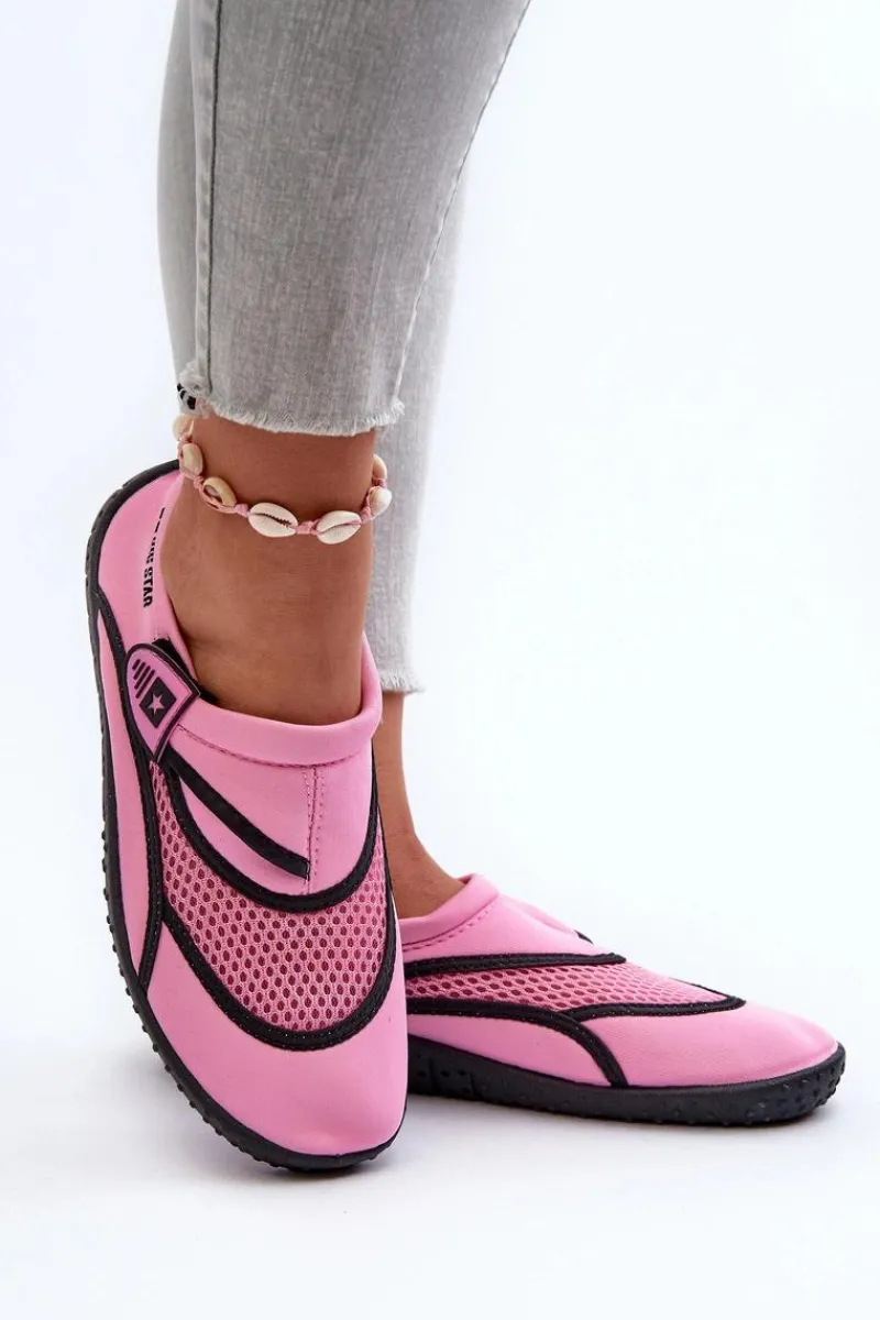 Discount Big Star Shoes Damskie Buty Do Wody Różowe Big Star NN274A804 Różowy