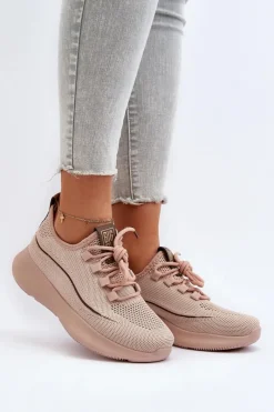 Online Damskie Buty Sportowe Big Star NN274664 Nude Damskie Buty Sportowe Big Star|Sneakersy Damskie