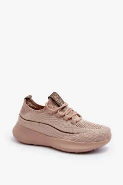 Online Damskie Buty Sportowe Big Star NN274664 Nude Damskie Buty Sportowe Big Star|Sneakersy Damskie