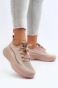 Online Damskie Buty Sportowe Big Star NN274664 Nude Damskie Buty Sportowe Big Star|Sneakersy Damskie