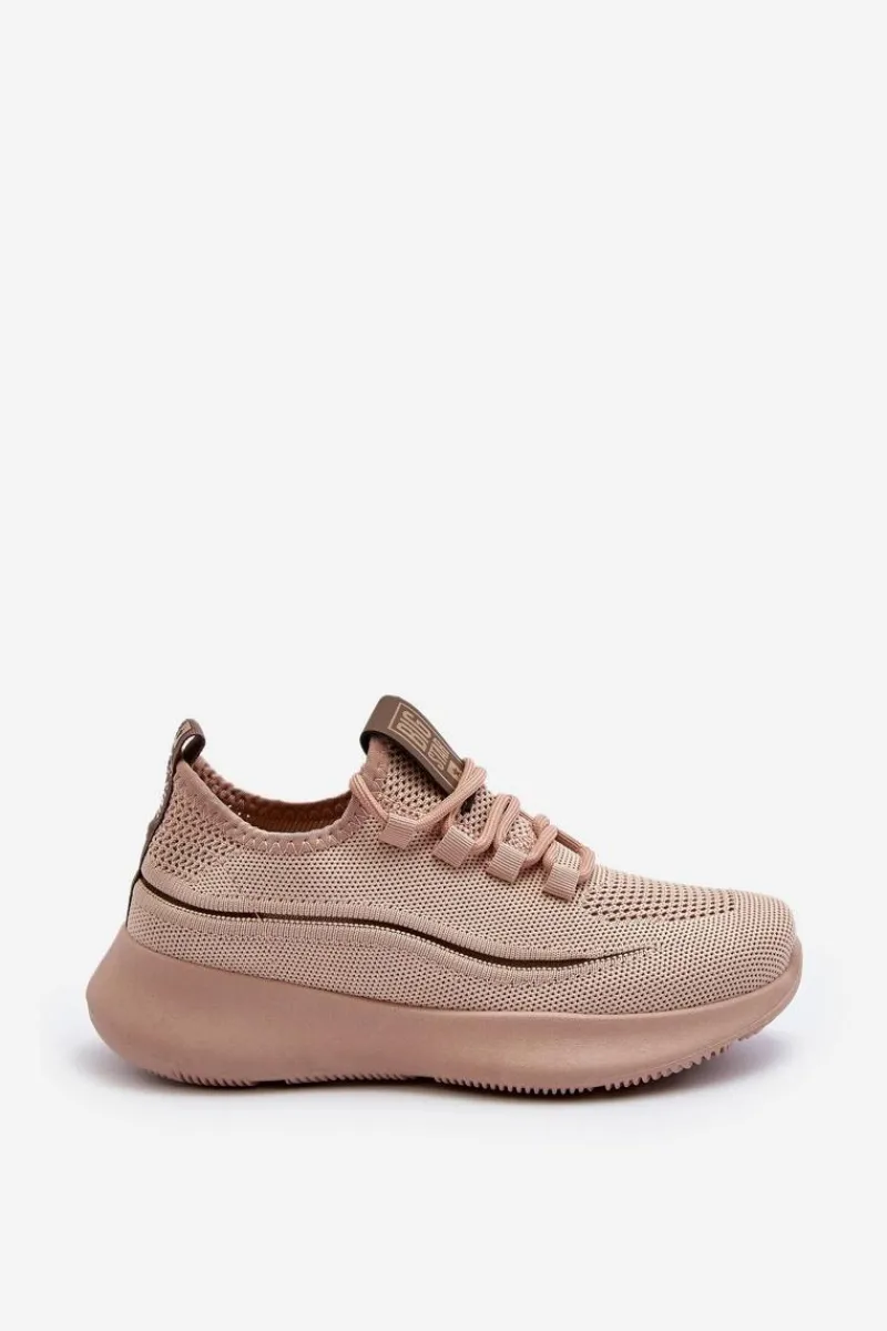 Online Damskie Buty Sportowe Big Star NN274664 Nude Damskie Buty Sportowe Big Star|Sneakersy Damskie