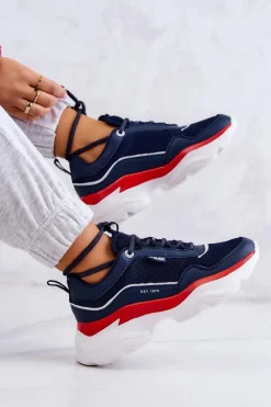 Buty Sportowe Big Star|Sneakersy Damskie></noscript>Big Star Shoes Damskie Buty Sportowe Big Star JJ274A117 Granatowe