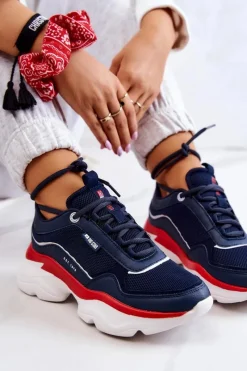 Buty Sportowe Big Star|Sneakersy Damskie></noscript>Big Star Shoes Damskie Buty Sportowe Big Star JJ274A117 Granatowe