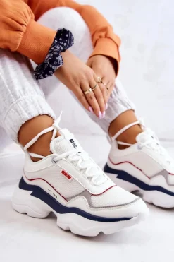 Best Big Star Shoes Damskie Buty Sportowe Big Star JJ274A116 Białe