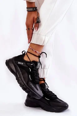 Best Big Star Shoes Damskie Buty Sportowe Big Star KK274056 Czarne