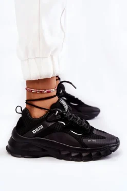 Best Big Star Shoes Damskie Buty Sportowe Big Star KK274056 Czarne