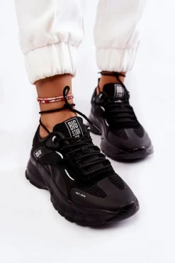 Best Big Star Shoes Damskie Buty Sportowe Big Star KK274056 Czarne
