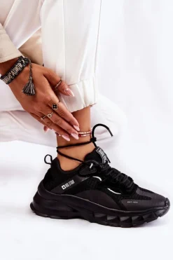 Best Big Star Shoes Damskie Buty Sportowe Big Star KK274056 Czarne