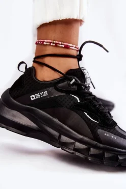 Best Big Star Shoes Damskie Buty Sportowe Big Star KK274056 Czarne