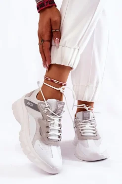Buty Sportowe Big Star|Sneakersy Damskie>Big Star Shoes Damskie Buty Sportowe Big Star KK274057 Białe