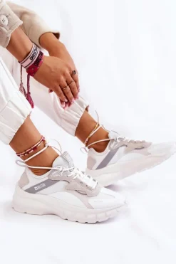 Buty Sportowe Big Star|Sneakersy Damskie>Big Star Shoes Damskie Buty Sportowe Big Star KK274057 Białe