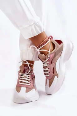 Online Damskie Buty Sportowe Big Star KK274055 Beżowe Damskie Buty Sportowe Big Star|Sneakersy Damskie