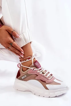 Online Damskie Buty Sportowe Big Star KK274055 Beżowe Damskie Buty Sportowe Big Star|Sneakersy Damskie