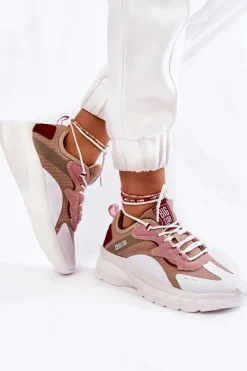 Online Damskie Buty Sportowe Big Star KK274055 Beżowe Damskie Buty Sportowe Big Star|Sneakersy Damskie