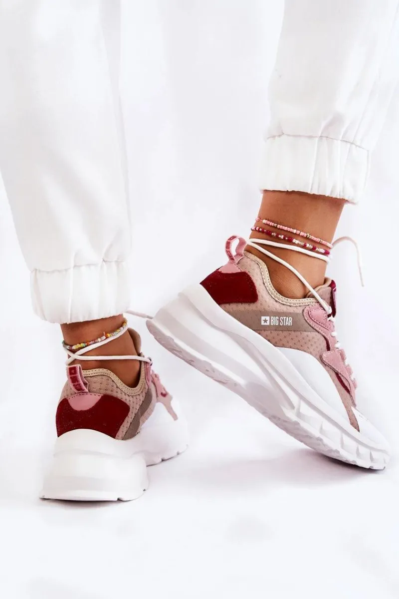 Online Damskie Buty Sportowe Big Star KK274055 Beżowe Damskie Buty Sportowe Big Star|Sneakersy Damskie