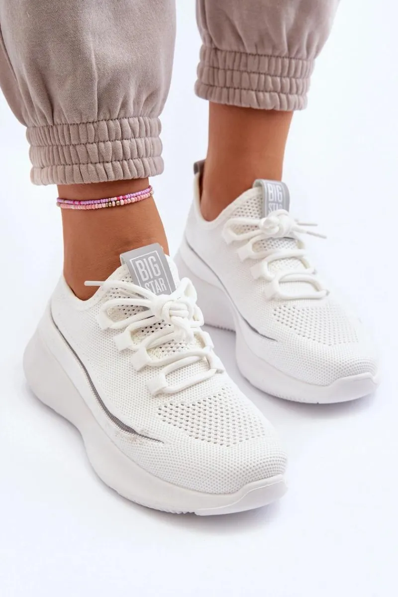 New Big Star Shoes Damskie Buty Sportowe Big Star NN274662 Białe