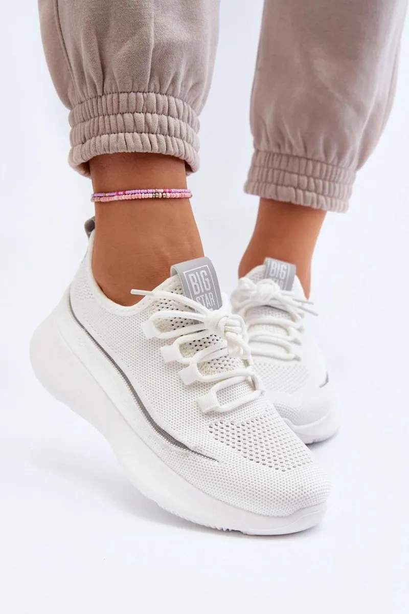 New Big Star Shoes Damskie Buty Sportowe Big Star NN274662 Białe