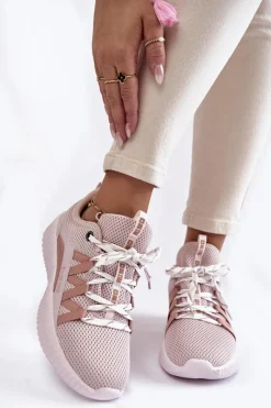 Big Star Shoes Damskie Buty Sportowe Big Star KK274058 Różowe