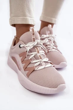 Big Star Shoes Damskie Buty Sportowe Big Star KK274058 Różowe