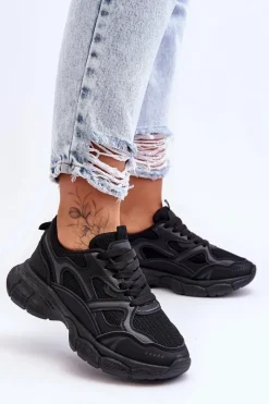 Sneakersy Damskie>Boto Damskie Buty Sportowe Czarne Contiro