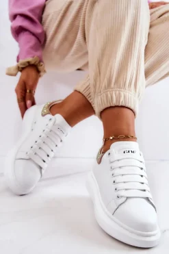 Clearance Damskie Buty Sportowe JJ2N4051 Biało-Różowe Damskie Sneakersy Damskie